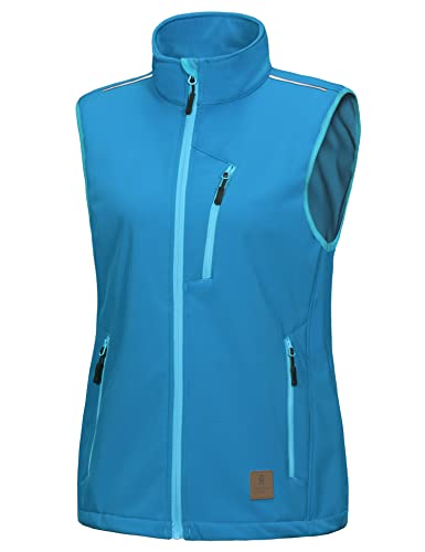 Little Donkey Andy Chaleco Softshell con forro polar para mujer, ligero, resistente al viento, chaqueta sin mangas para senderismo, viajes al aire libre, golf