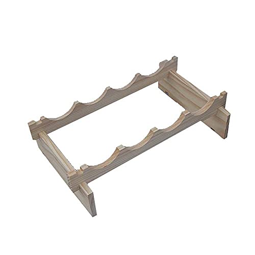 Soporte para botellas de vino de madera 4 botellas miniatura 2