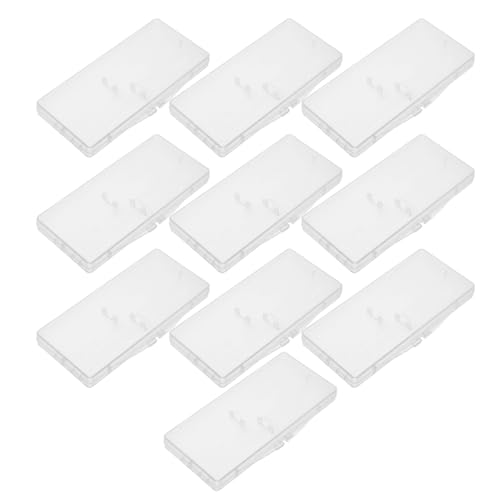 HOLIDYOYO 10 Stück Kleine Kunststoff aufbewahrungsbox mit Klappdeckel für Interdentalbürsten Staubdicht Tragbar für Reise Heimgebrauch Speziell Geformt zum Schutz Ordentlichen Aufbewahrung