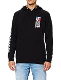 Sudadera con capucha con estampado en la parte trasera y en las mangas