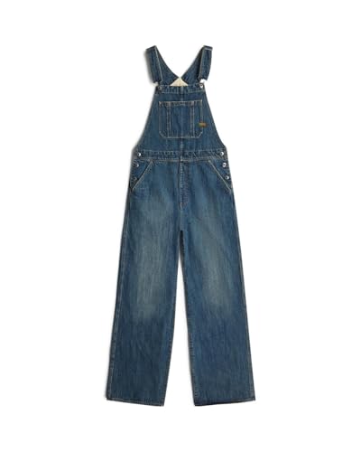 G-STAR Women's Straight Leg Dungaree, Blue, XL