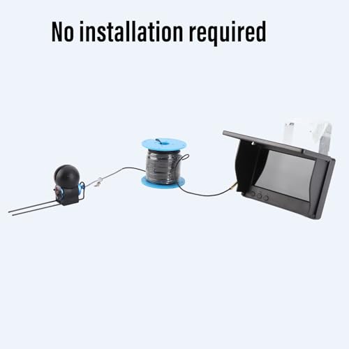 Image of Underwater Fishing Camera with 4.3in Screen and 30m Cable, 5MP 220 Wide Angle Fish Finder Camera for Lake Boat Ice Fishing