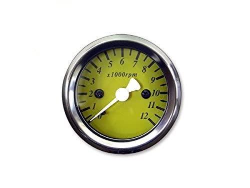 電気式タコメーター　黄　新品未使用 Amazon.co.jp: 48mm タコメーター 黄 電気式 : 車＆バイク