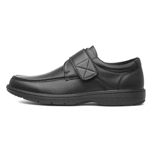 Beckett Emile Mens Black Easy Fasten Shoe