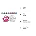 io tags Pet ID Tags, Personalized Dog and Cat Tags, Custom Engraved, Easy to Read, Cute Glitter Paw Tag (Pink)