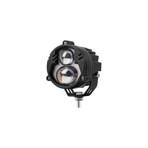Phare universel moto avec projecteur externe bicolore blanc jaune pour modification