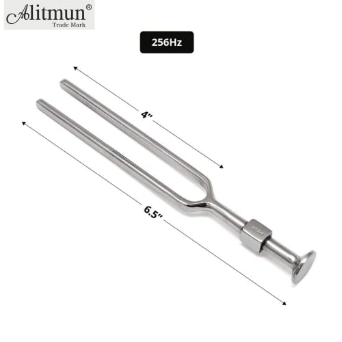 Image of Acoustic Tuning Fork Set of 3 (128, 256, 512 Hz), Rust-Free Tuning Forks with Consistent Frequency Accuracy, for Medical Students