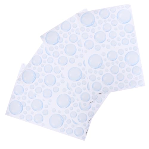 JOINPAYA Autocollants Muraux Bulles Océan 4 Feuilles Décoratives Amovibles pour Salle de Bain et Décoration Chambre Garçon et Filles
