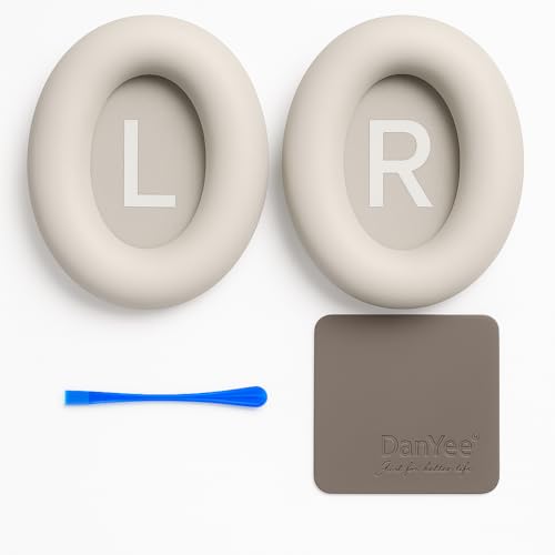 Almohadillas de Repuesto Premium para Bose QC45 – Cuero Proteico Suave y Espuma de Memoria – Aislamiento Mejorado del Ruido – Kit de Fácil Instalación, Paño de Limpieza (Blanco) miniatura 1
