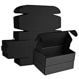 Kraft Gift Boxes with Lids 20 Pcs - 15 X 10 X 4 Cm, Small Gift Box Black With Lid for Gifts, Paper Wedding Favor Boxes, Birthday Gift Box Bulk, Party Favor Boxes
