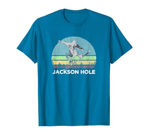 Jackson Hole Snowboard T-Shirt Men Large Sapphire Blue