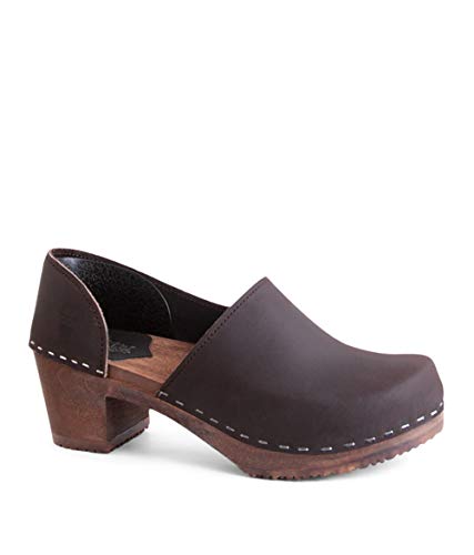 Sandgrens Swedish High Heel Wooden Clogs for Women, US 7-7.5 | Brett Fudge