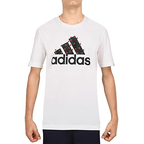 Camiseta Adidas Winter Holiday Lights Logo - Branca e Preta-m