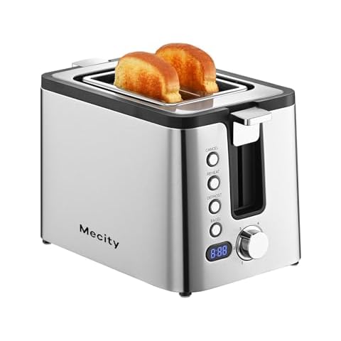 Mecity 2 Slice Stainless Steel Toaster Cover