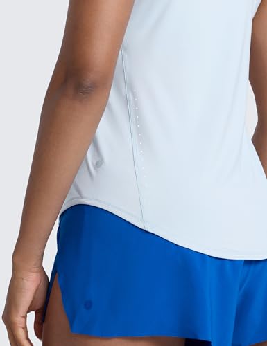 Image of CRZ YOGA Lightweight Racerback Tank Top | Workout, Moisture Wicking, Classic Fit, Hip Length, Reflective Spots, Sleeveless Shirts for Women