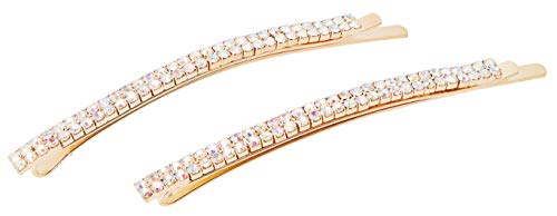 Long Crystal Bobby L. Erickson : Barrettes de luxe ornées de cristaux irisés précieux