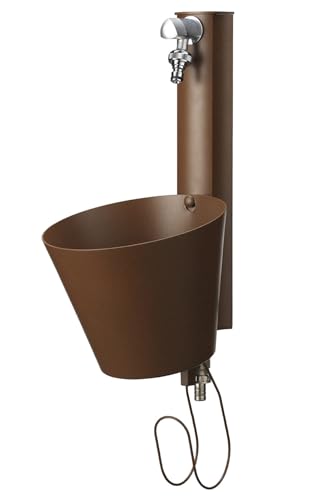 belfer Fontaine murale de jardin avec double robinet 42/PRS Rouille
