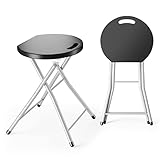 Goplus Folding Stool, Extra Tall 28 inch Foldable Camping Stool for Adults with 330 lb Capacity,...