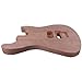 YoungMonic Crafted Unfinished Mahogany Electric Guitar Body Perfect for Custom DIY Wood Project (Mahogany), S30T MN