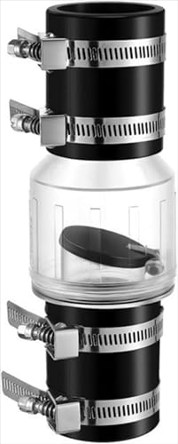 2 Zoll Rückschlagventil Abwasser, Rückschlagventil für Sumpfpumpen, mit transparentem Körper Rückschlagventil Sumpfpumpe Rückschlagventil Rückflussverhinderer