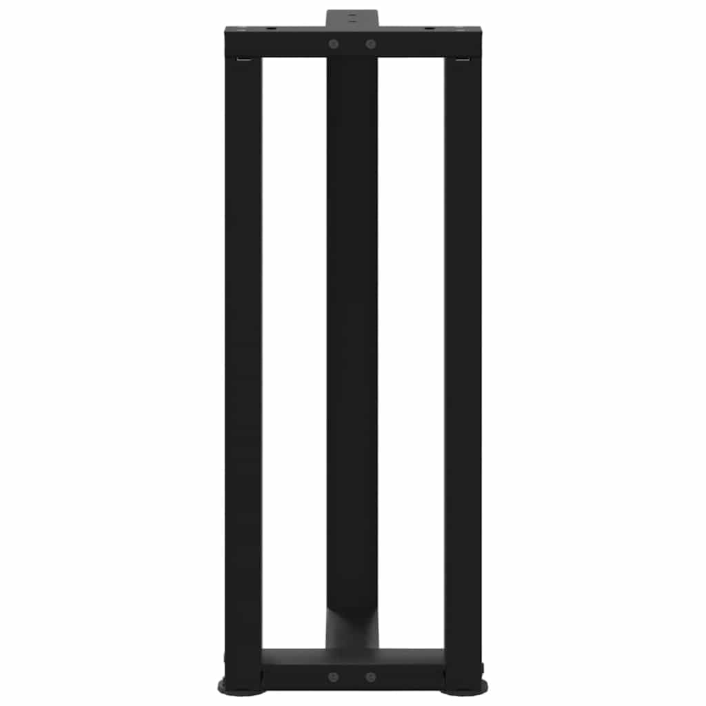 Nogi do konsoli w kształcie litery T, 2 szt. czarna stalowa rama stołu w kształcie litery T, metalowe nogi 25 x 28 x (72-73) cm z nóżkami poziomującymi dla stabilnej konstrukcji stołu