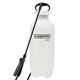 Chapin 20006 Pump Sprayer, 3‑Gallon, Lawn & Garden, Translucent Poly Tank, Funnel‑Top, SureSpray Anti‑Clog Filter, Adjustable Cone Nozzle & 34' Hose for Fertilizer, Weed & Pest Application
