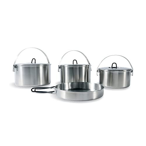 Tatonka Family Cook Set L (4-teilig) - Camping-Kochgeschirr aus Edelstahl -...