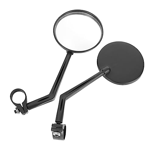 SOPOTUTU 2個 山地自転車用凸面 後視鏡 転可能 軽量傷防止 大型レンズ付き 以下ハンドルバー対応 反射板装備
