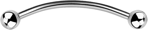 Satix Piercing de barra curvada de 16G piercing para cejas piercing de lengua de mordida de serpiente pezón ombligo torre acero quirúrgico daith