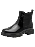 TAMARIS Botas Chelsea para mujer, color negro, talla 37 EU, Patente negra., 37 EU