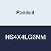Panduit HS4X4LG6NM Solid Hinged Duct, PVC, No Mounting Holes, 4" x 4" x 6