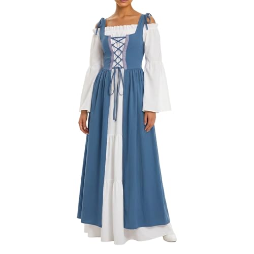 Vestido renacimiento de mujer para festivales medievales y fiestas de disfraces en verano