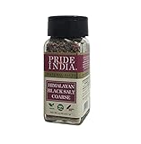 Pride Of India- Himalayan Black Rock Salt, Coarse Grind, (4.4 oz)- Kala Namak, Contains 84+ Minerals, Perfect for Cooking, Tofu Scrambles