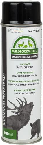 Euro Hunt Alquitrán de Madera de Haya, atrayente, Varios tamaños, señuelo para Ciervos Negros y Ciervos, Producto de Calidad (Bote de Aerosol de 500 ml)