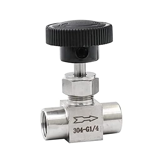 Ventildelar 1/8"1/4" 3/8"1/2" BSP NPT Rostfritt stål Kvinnor SS 304 TUBE Stäng av flödesreglering Justerbar nålventil för vattengasolja Ventilen är enkel att installera, enkel att använd
