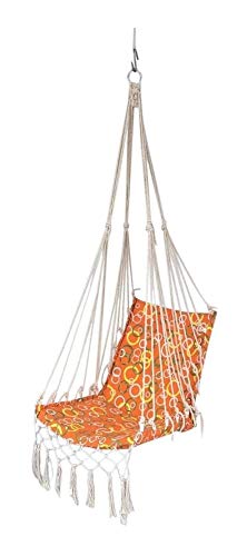 Sling Hammock Swing Seat Hanging Chair Swing, Hammock Hanging Chair Swing Canvas Soft Sponge Indoor And Outdoor Hanging Chair,Outdoor Hammock Camping Swing Hammock Chair (Color : Orange) #TOP5