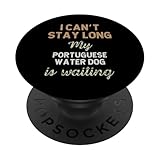 Chien d'eau portugais maman papa propriétaire de race amour chiot PopSockets PopGrip Adhésif