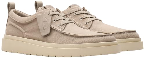 Clarks Para Hombre. 26180867 Zapatos De Piel Polden Moc Gris (42.5), Tela, Plano, Cordones, Casual - 4