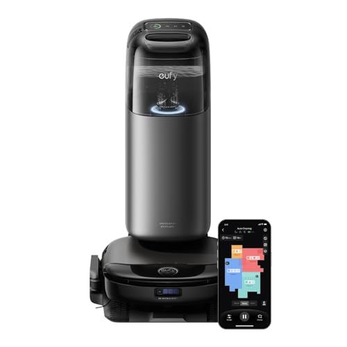 eufy Robot Aspirador Omni S1 Pro con Always Clean Mop, succión 8.000 Pa, Evita obstáculos, mapeo multinivel, Limpieza de Bordes, Control táctil LCD eufy Robot Aspirador Omni S1 Pro con Always Clean Mop, succión 8.000 Pa, Evita obstáculos, mapeo multinivel, Limpieza de Bordes, Control táctil LCD