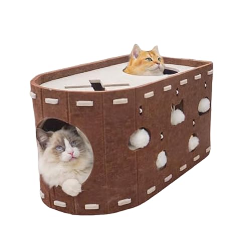キャットスクラッチハウス | 猫用爪とぎ 隠れ家 コンディ ハウス - 子猫 ペット ハウス 隠れ家 おもちゃ 屋内 寝室 リビング オフィス用