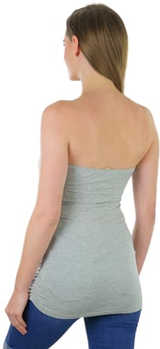 Image of ToBeInStyle Women's Cotton-Spandex Blend Stretchy Tube Top