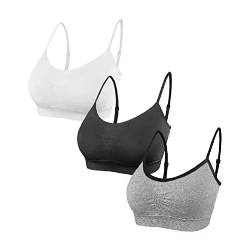 SHEKINI Damen Nahtlose Komfort Gepolsterter BH Bustier Push up Ohne Bügel Sports BH Yoga Stretch Yoga Bra Top 3er Pack,B 6005,XS/S 5 SHEKINI Damen Nahtlose Komfort Gepolsterter BH Bustier Push up Ohne Bügel Sports BH Yoga Stretch Yoga Bra Top 3er Pack,B 6005,XS/S