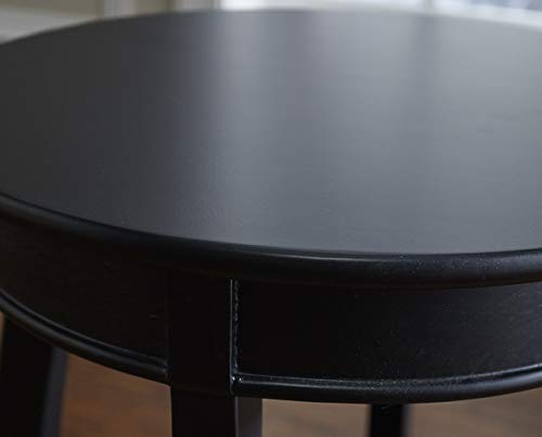 Powell Furniture Round Table with Shelf, Black - Image 9