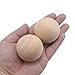 JAKOUE 5PCS 2 inch (5cm) Wooden Balls, Unfinished Wooden Round Balls for Crafts | Hardwood Craft Spheres for DIY, Decor & Crafts