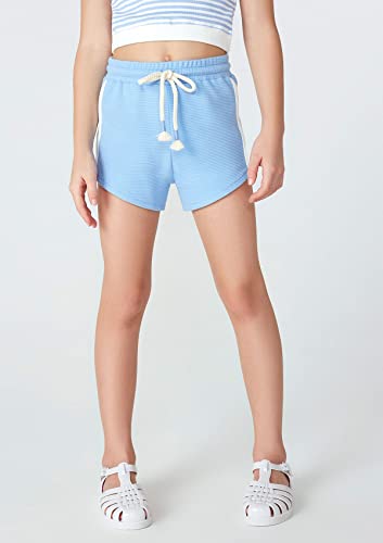 Shorts Infantil Menina Em Moletinho - Azul - 6