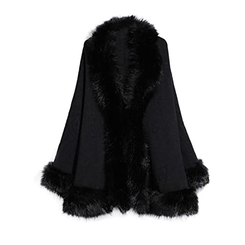 Kelaixiang Faux Fox Fur Shawls Jackets Bridal Cape Coats Wraps Winter Scarves