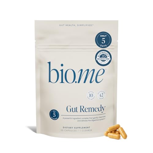Biome Gut Remedy Capsules (5 Day Cleanse 1 Round 30 Capsules) Gut Reset with Magnesium Citrate Berberine Immunolin L-Glutamine - Reset Digestive System Rebalance Microbiome (1 Month Supply)
