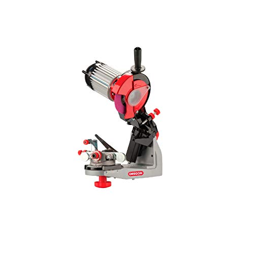 OREGON Affûteuse Professionnelle 230 Volts, Affûteuse de Chaîne de Tronçonneuse Universelle avec Dispositif de Serrage Hydraulique (620-230)