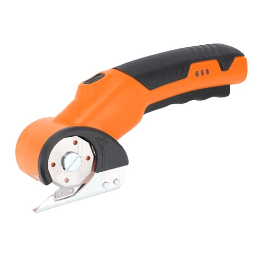 Fabater Ciseaux électriques sans Fil, Outil de Cutter en Carton Rechargeable 4V, Cutters -boîte électrique, Cutter-rotation électrique pour Tapis, Carton, Tissu, Cuir et Plastique (ORANGE)
