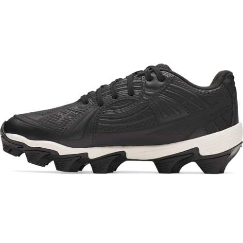 Under Armour Girls' Glyde Sola RM JR Softball Cleats, (001) Black/White/Black, 1, US